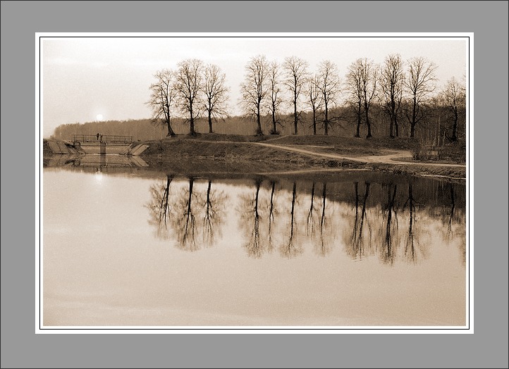 photo "Sunset talking" tags: landscape, black&white, 