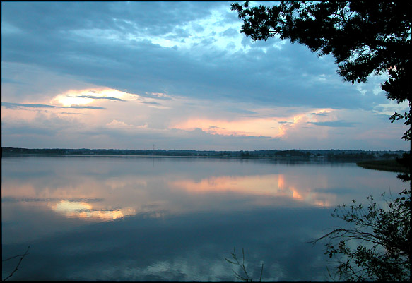 photo "A lake in Sebezh" tags: landscape, sunset, water