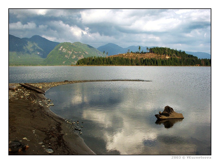 photo "Mountain lake in the evening..." tags: landscape, clouds, water