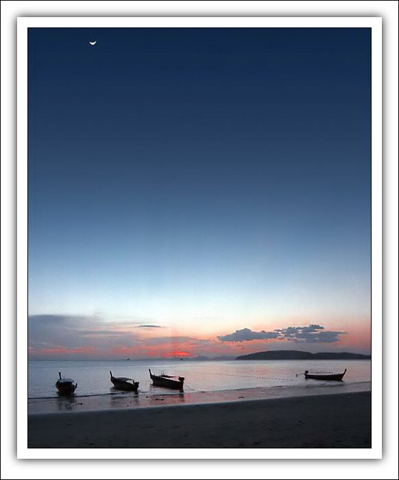 фото "Longtailboats on the beach" метки: пейзаж, путешествия, Азия, закат