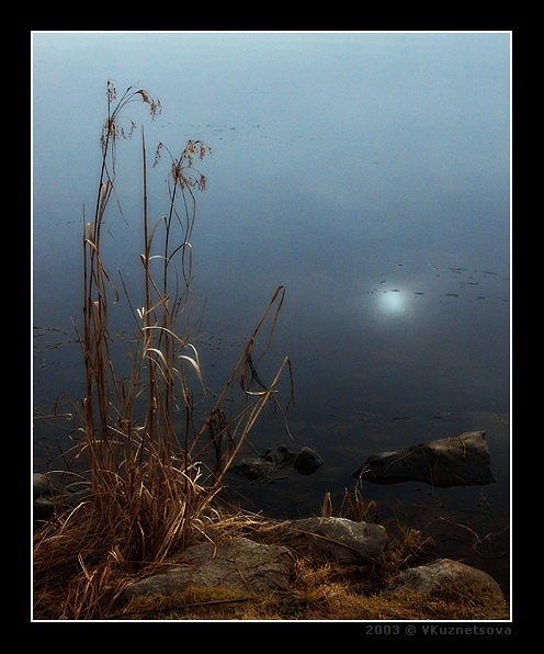 photo "Moon & pond" tags: landscape, autumn, water