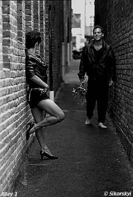 photo "Alley Date #1" tags: genre, black&white, 