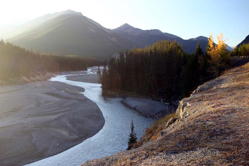 photo "Sunset on Sascatchevan river" tags: landscape, mountains, sunset