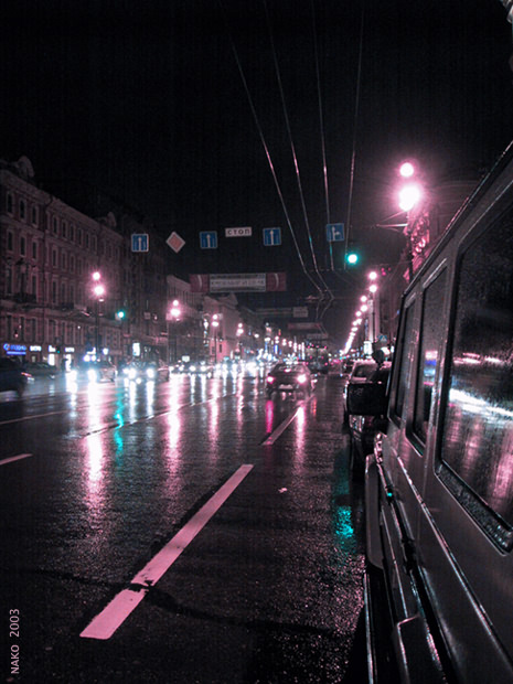 photo "Nevsky ave., night, rain..." tags: architecture, landscape, 