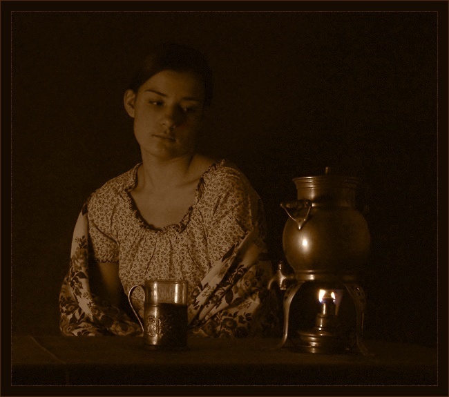 photo "Tea at late night." tags: portrait, black&white, woman