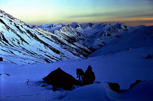 фото "A winter night in mountains" метки: пейзаж, горы