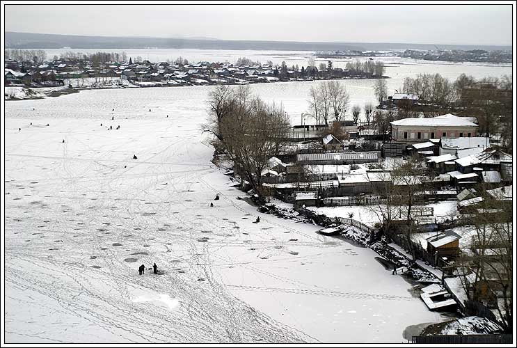 фото "Первый лед (Зима в маленьком городе)" метки: пейзаж, зима