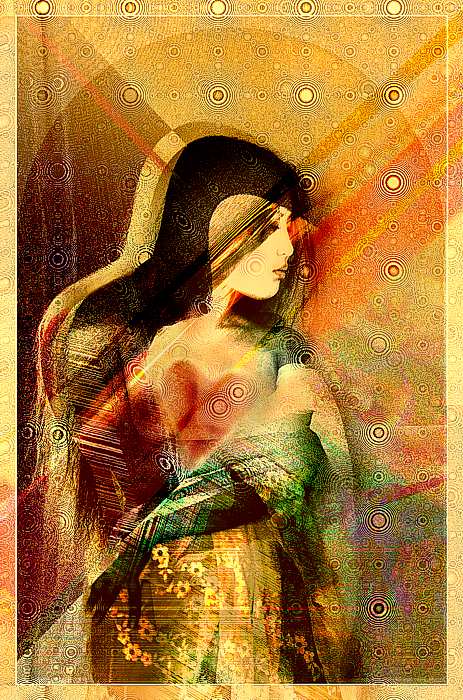 photo ""Golden hutch-love"" tags: montage, portrait, woman