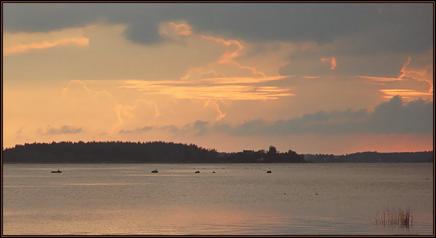 photo "Sky graphity" tags: landscape, sunset, water