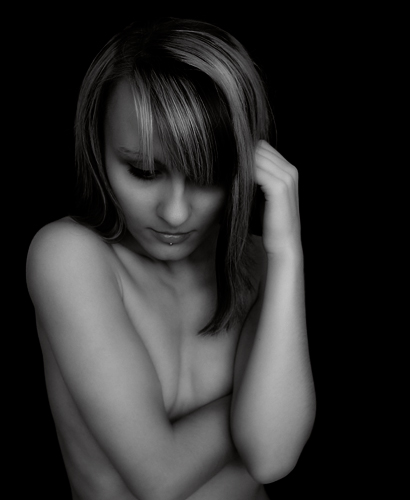photo "Self 02" tags: portrait, black&white, woman