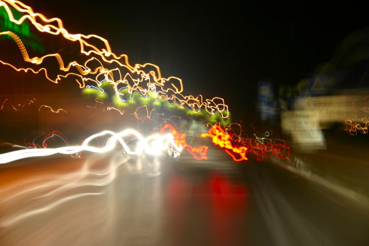 фото "Lights on the road" метки: абстракция, 