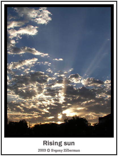 фото "Rising sun" метки: пейзаж, закат, облака