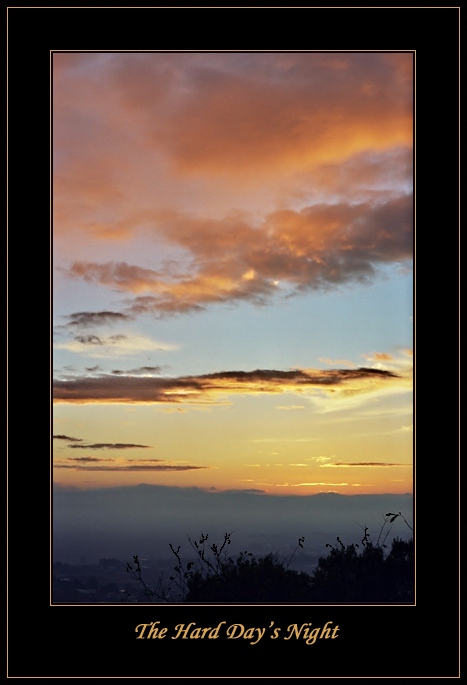 photo "The Hard Day`s Night" tags: landscape, clouds, sunset