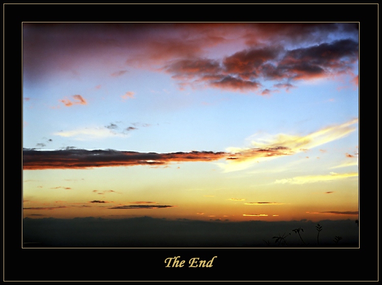 photo "The End" tags: landscape, clouds, sunset