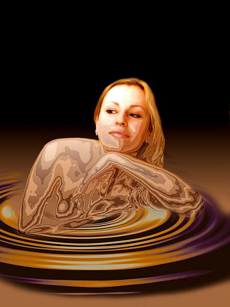 photo "Who likes in gold to bathe?" tags: montage, portrait, woman
