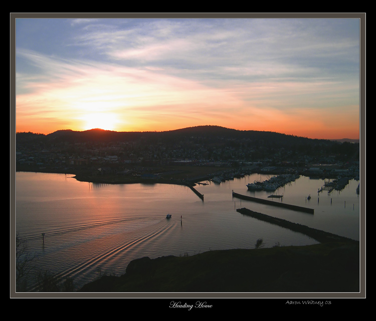 photo "Heading home" tags: landscape, sunset, water