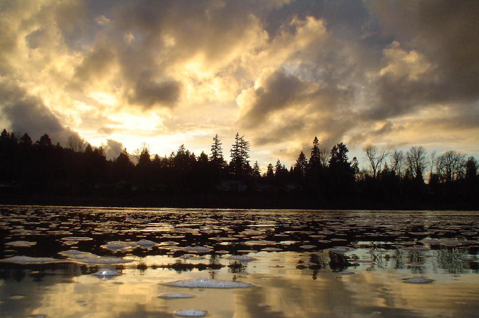 photo "Sunset # 4 ( Clakamas river )" tags: landscape, sunset