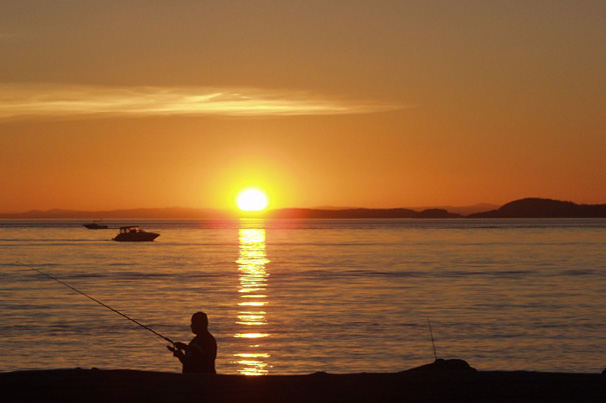 photo "Salmon Quest" tags: landscape, sunset