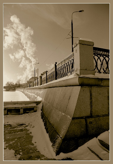 photo "Embankment" tags: architecture, black&white, landscape, 