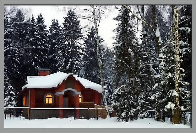 фото "Домик в лесу" метки: пейзаж, ночь