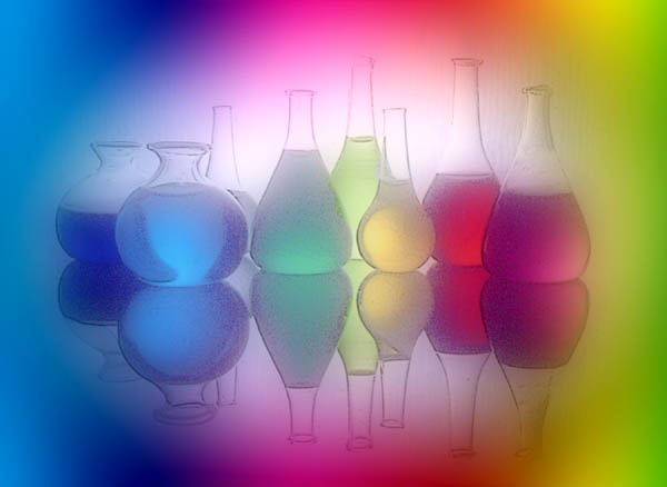 фото "Rainbow Flasks" метки: натюрморт, фотомонтаж, 