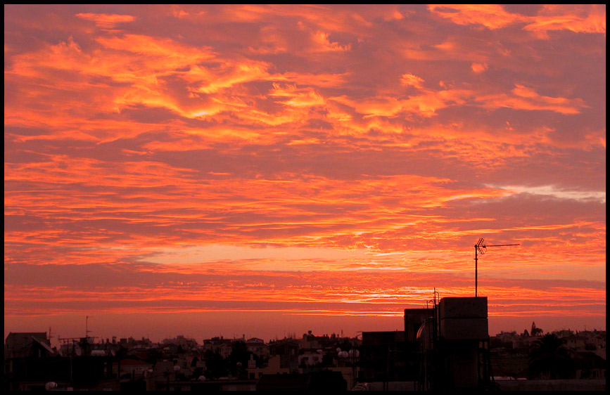 photo "Burning Town!!" tags: landscape, clouds, sunset