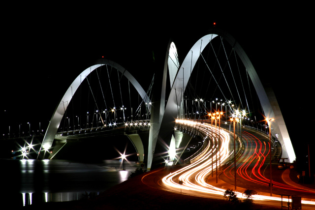 photo "Ponte JK" tags: architecture, landscape, night