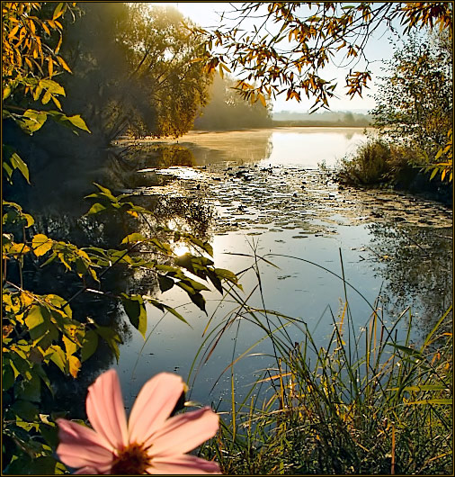 photo "The sun ascends." tags: landscape, autumn, sunset