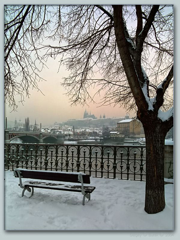 photo "Bench for sweethearts" tags: architecture, landscape, winter