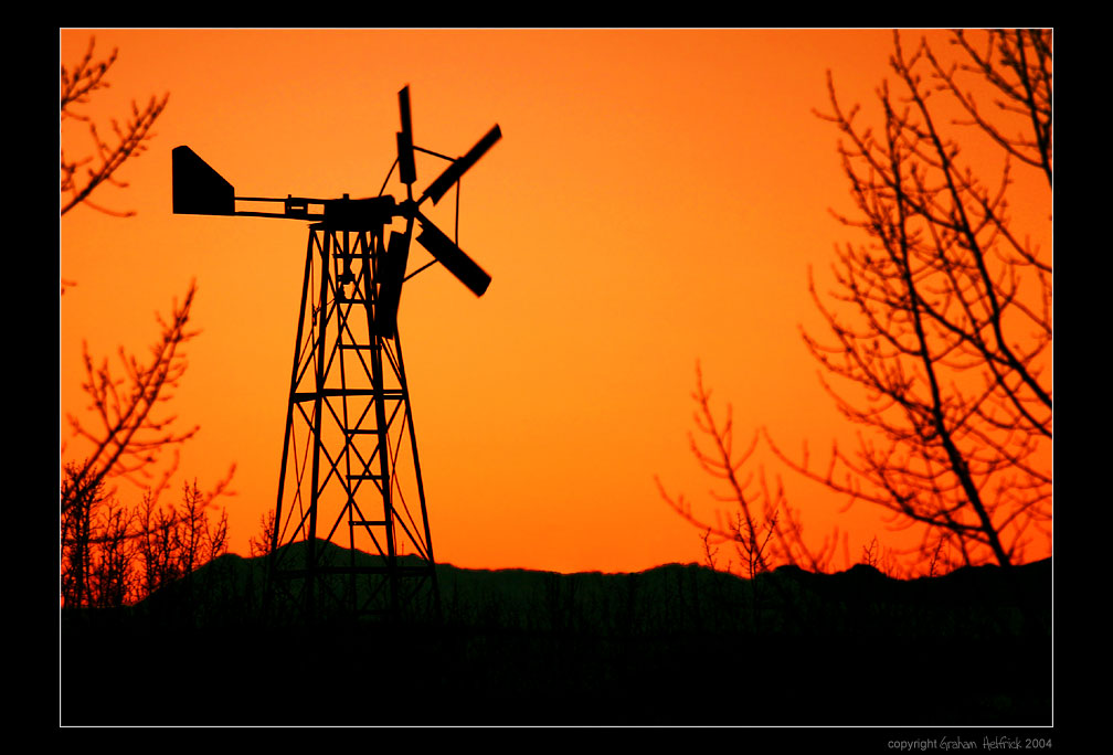photo "Windmill at Dusk" tags: landscape, sunset