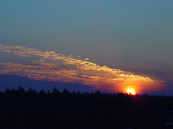 photo "Winter ray" tags: nature, landscape, sunset