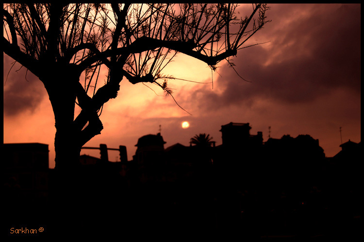 photo "Decline" tags: architecture, landscape, sunset