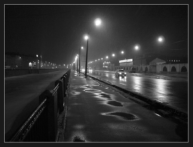 photo "Night in St.Petersburg" tags: black&white, architecture, landscape, 