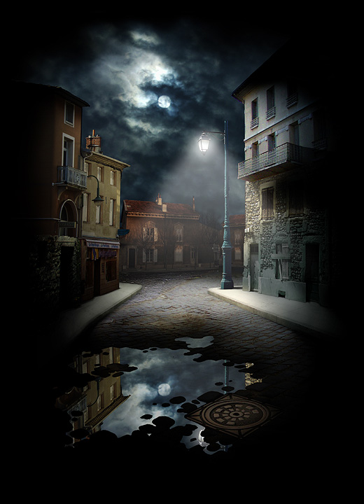 photo "Night Street" tags: montage, digital art, 