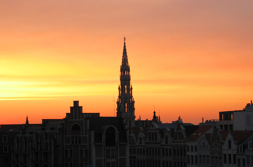 фото "sunset on brussels" метки: пейзаж, архитектура, закат