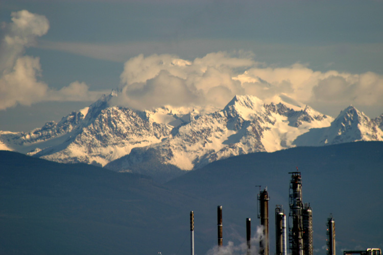 photo "An industrial View" tags: landscape, mountains, winter