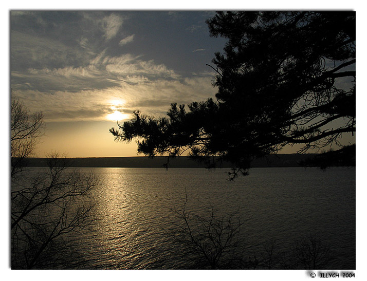 photo "evening in march *1 /from a series /" tags: landscape, sunset, water