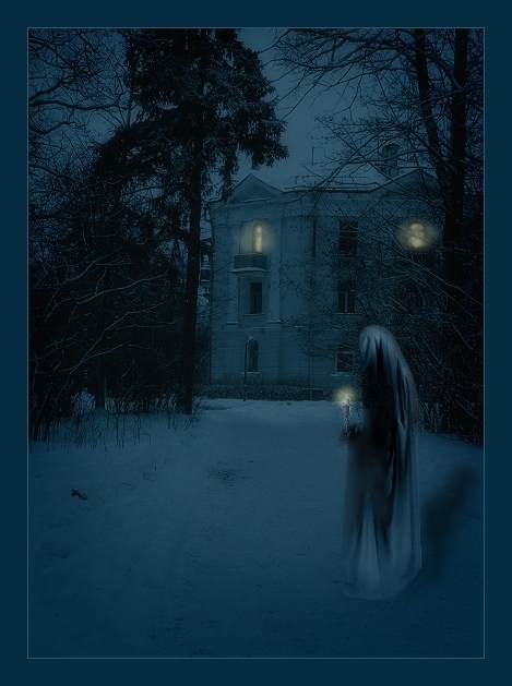photo "In cold twilight." tags: misc., montage, 