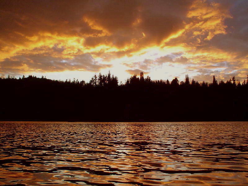 photo "** Golden water . **" tags: landscape, sunset
