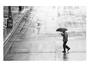 photo "Umbrella Man" tags: black&white, portrait, man