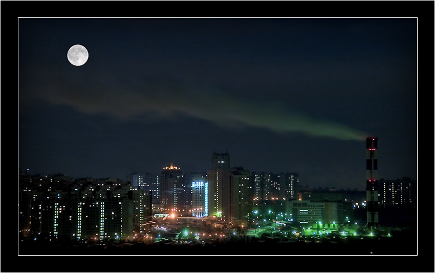 photo "" Night above a megacity "" tags: architecture, landscape, night