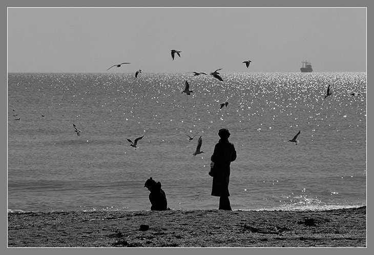 photo "Sea Sets Apart" tags: genre, black&white, 