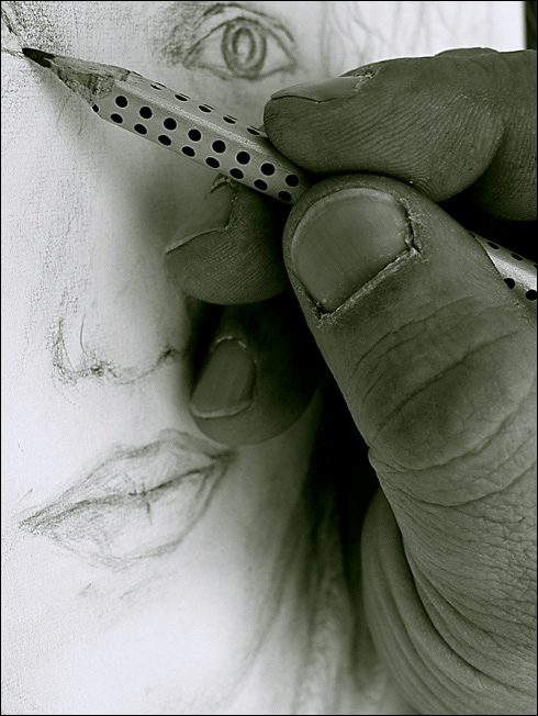 photo "selfportrait" tags: black&white, portrait, man