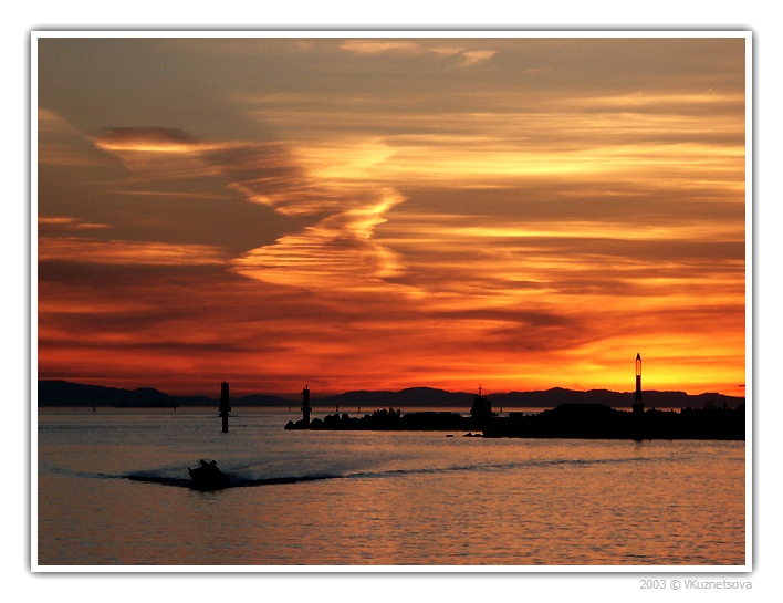 photo "-*---" tags: landscape, sunset, water