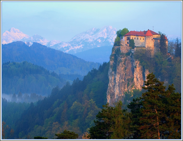 фото "Рассвет в Альпах" метки: пейзаж, фотомонтаж, закат