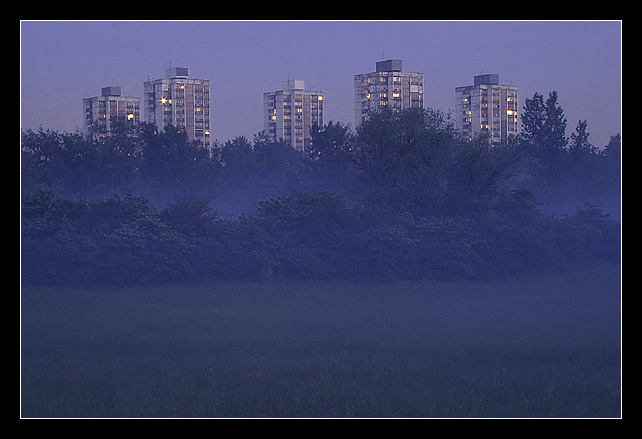 photo "Fog in suburb" tags: architecture, landscape, 