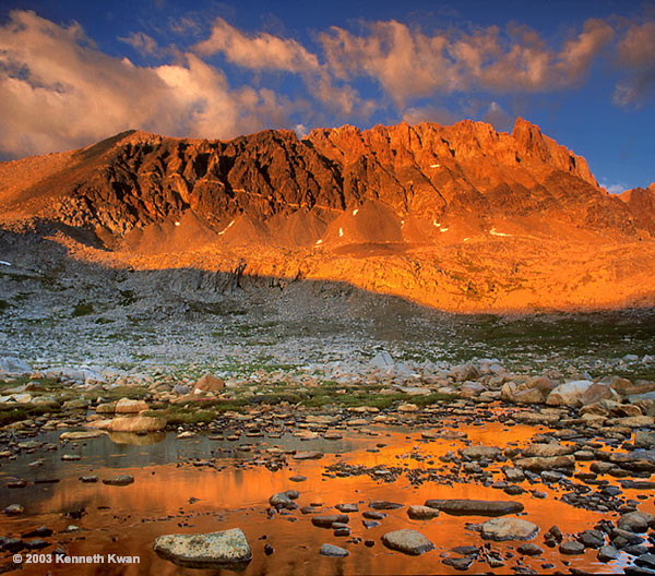 photo "Golden Light, Mt. Humphreys" tags: landscape, clouds, mountains