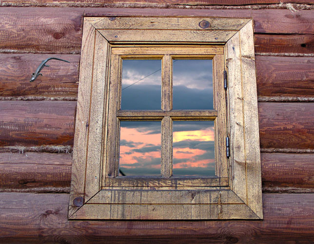 photo "Window." tags: landscape, montage, sunset