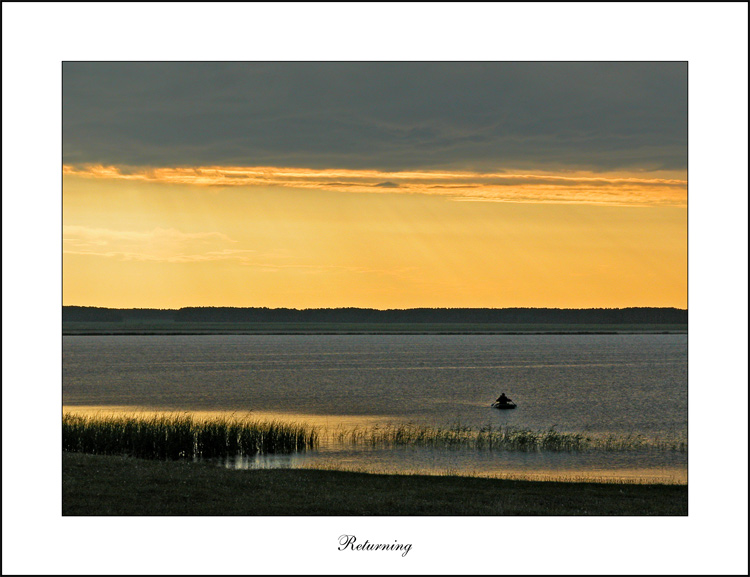 photo "Returning. (repost)" tags: landscape, sunset, water