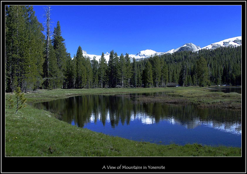 фото "A View of Mountains in Yosemite" метки: пейзаж, вода, горы